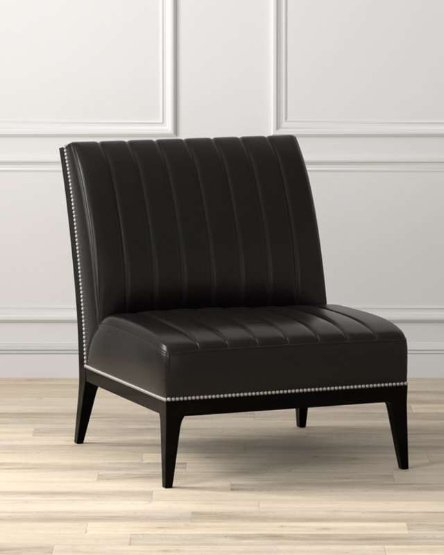 Agave Leather Slipper Chair